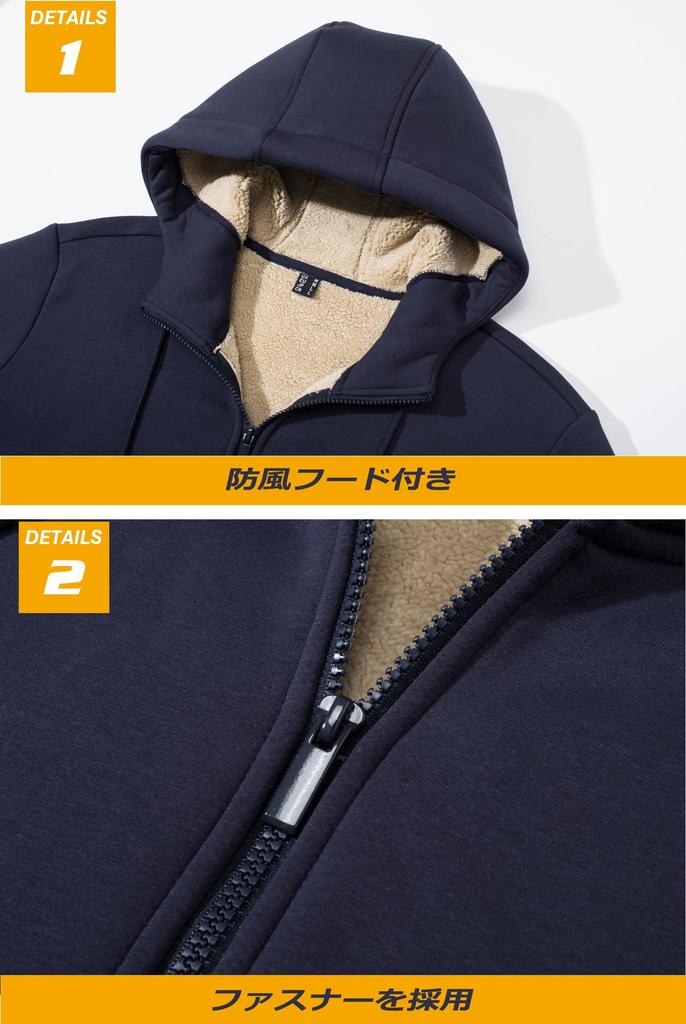 TACVASEN Warm Windproof Thick Crew Solid Casual Light Size M Men's Sweatshirt, Neck, Color, Cotton, Gray,