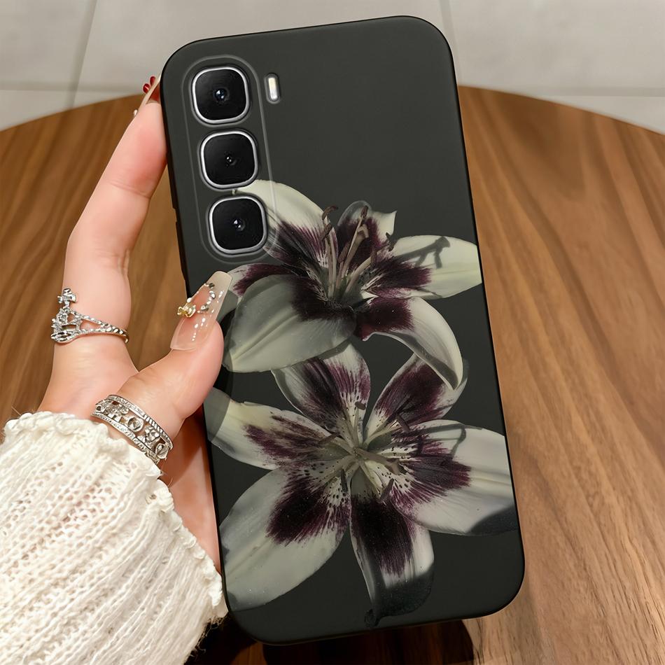 Для infinix Hot 60 50 Pro Plus 60i 50i 40i 30i 20i 20S Hot 20 30 Play 4G 5G Чехол для телефона Лилия Цветочный Матовый Ударопрочный Мягкий Funda