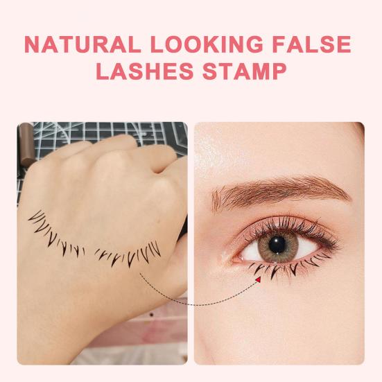 1 пара накладных ресниц, штамп для линии глаз, натуральный вид, накладные нижние ресницы, пластиковый штамп для легкого нанесения, многоразовые штампы для ресниц