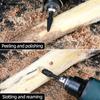 20 Pcs Carving Electric Grinding Head Tool Wood Drilling Rotary Rasp File  Wolf Tooth Stick