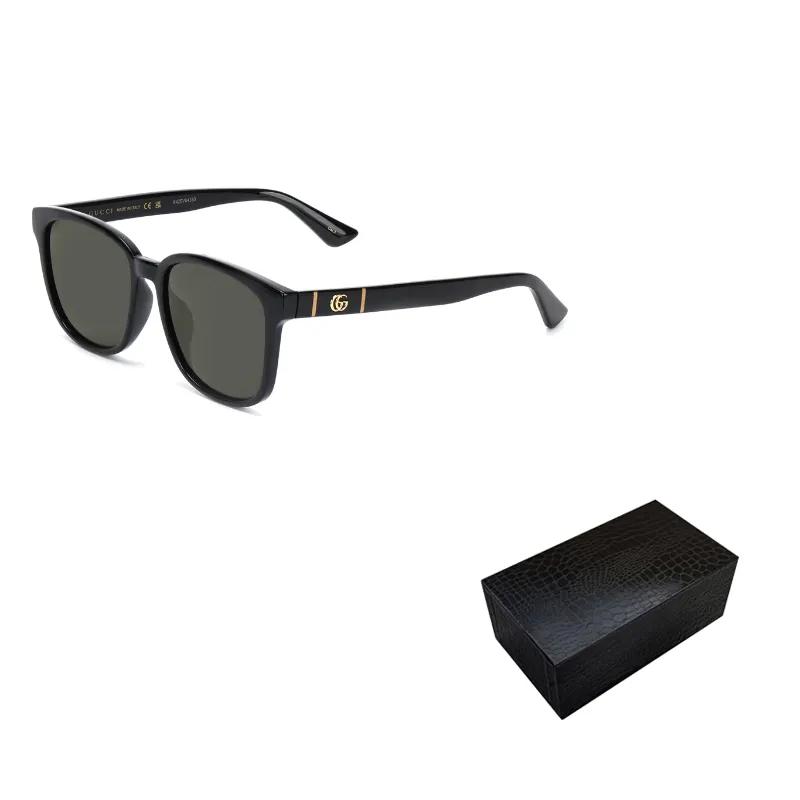 GUCCI Double G Black Square Sunglasses (Unisex) Sunglasses GG0637SK