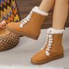 Женские ботинки, новые трендовые зимние ботинки на мягкой платформе, женские модные теплые ботинки, зимние удобные ботинки на плоской подошве для отдыха на открытом воздухе для женщин