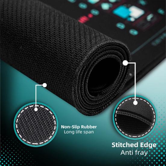 Коврик для мыши Большой коврик Износостойкий Шпаргалка Excel Настольный Гладкая поверхность Нескользящая основа