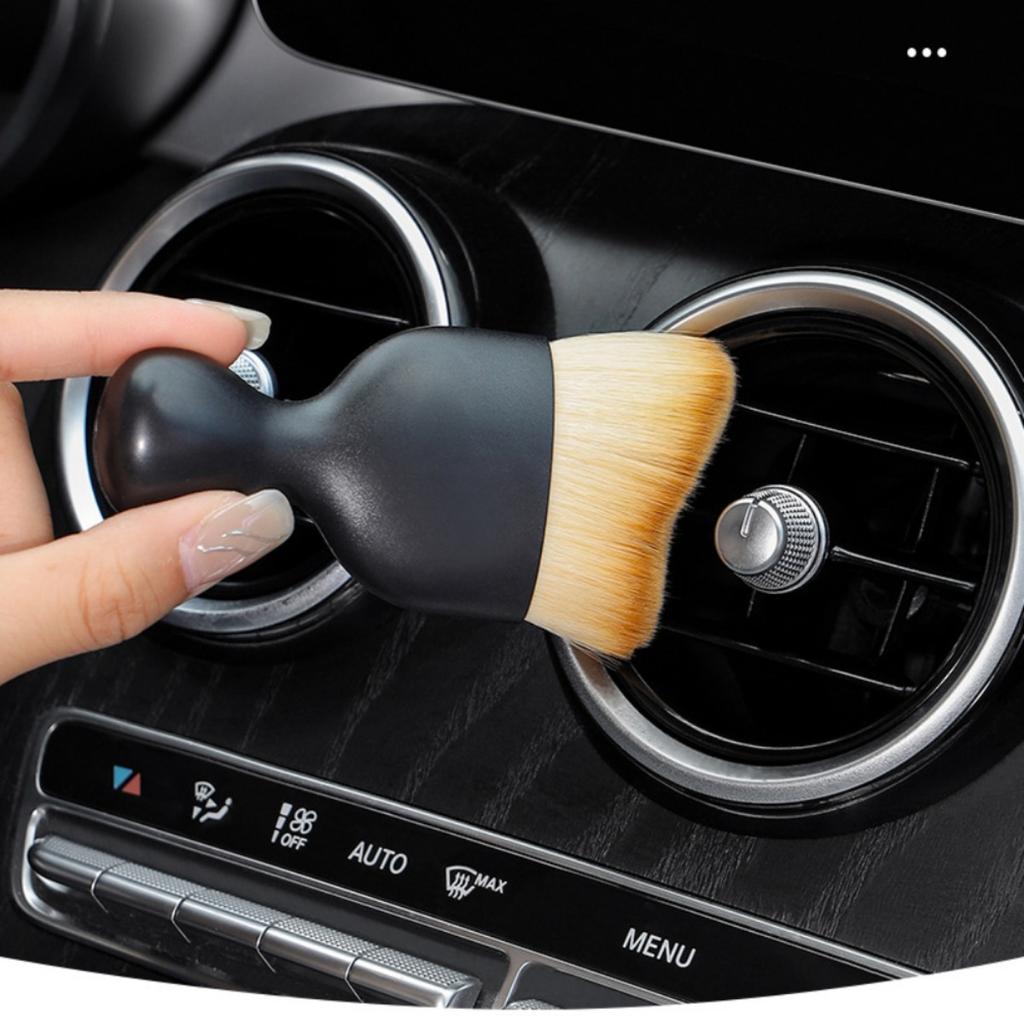 2шт щетка для чистки салона автомобиля, автомобильная мягкая щетина, изогнутые щетки для пыли, инструмент для чистки салона автомобиля для очистки панелей без царапин