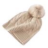 Winter new% wool hat thickened twisted flower warm knitted thickened cashmere hat