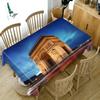 Splendid Architecture Pattern Tablecloth Thicken Cotton Rectangular Round Table Cloth For Wedding Picnic Party