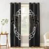 3D Тотем Викинга Волка Символ Религии Черные Шторы Гостиная Кухня Детская Комната Спальня Окно Декоративные Шторы