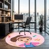 Ms. Rachel Printed Round Rug Carpet Chair Rug Area Rug Entryway Doormats,for Office Chair Living Room Bedroom Kitchen Room.