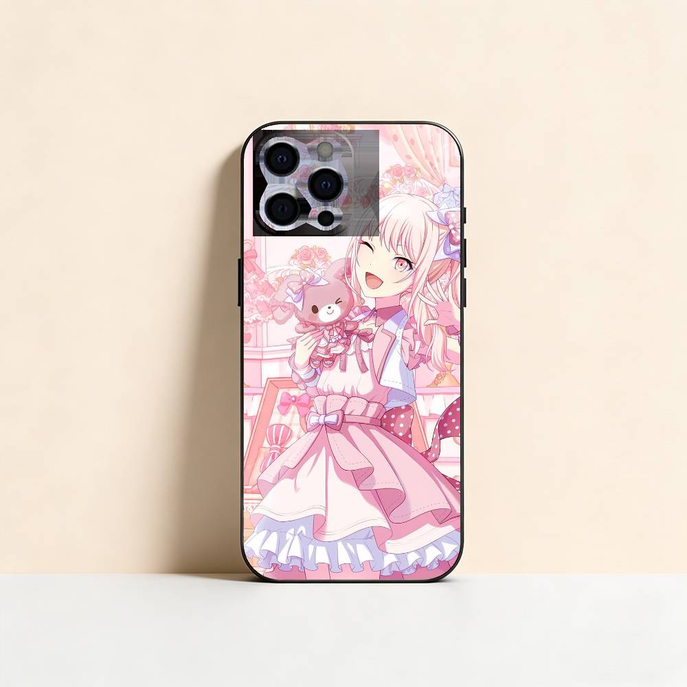 Чехол для телефона P-Project S-SEKAI Mizuki Akiyama Для iPhone 17,16,15,14,13,12,11 Plus,Pro Max,XS,Мягкий силиконовый черный чехол