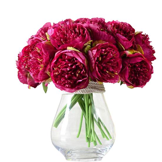 1 букет 5 головок искусственный пион шелковый цветок свадебный домашний садовый декор