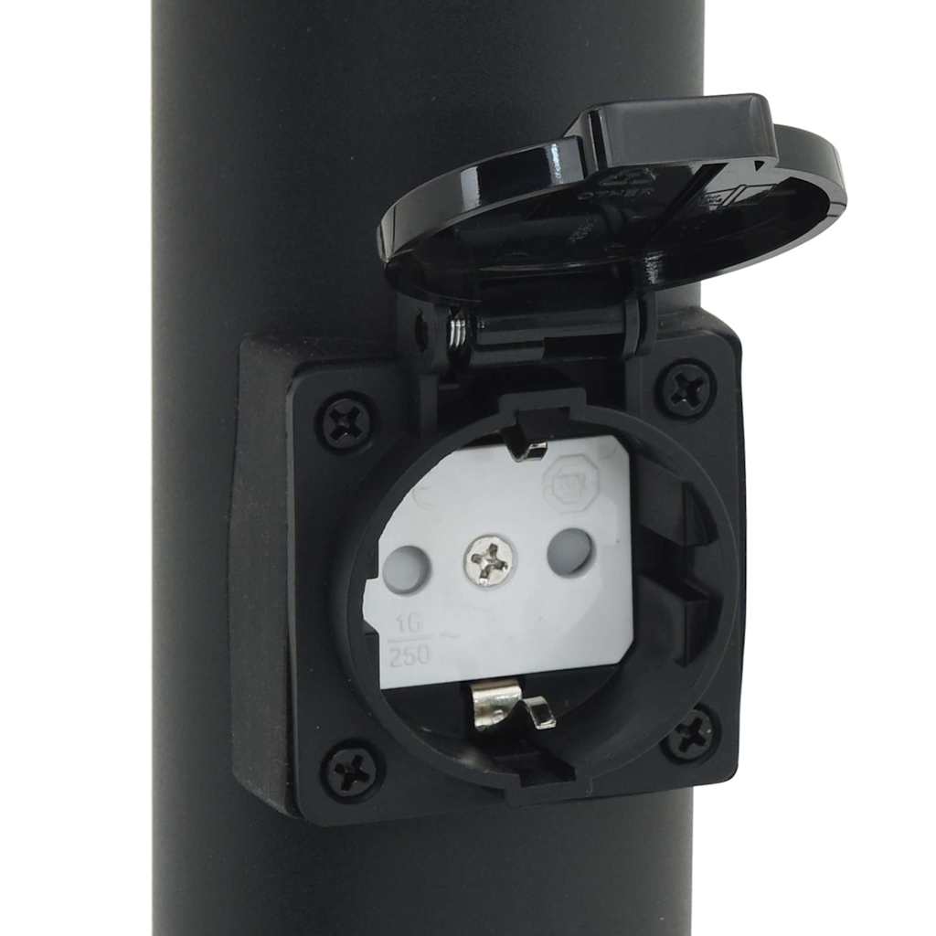 Bollard Lights with Sensor & Socket Set of 3 110 cm Stainless Steel IP44