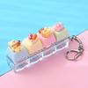 Bear Keycap Anti-stress Toy Pendant 4 Key Fidget Keychain Mini Keyboard Pendant  Decompression Gift