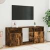 VidaXL TV Cabinet with LED Lights Smoked Oak 120x30x50 Cm, TV Stand, HiFi Cabinet, Entertainment Center, Media Unit, 815714