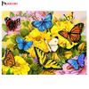HC Diamond Embroidery Full Square Flowers Pattern Diamond Mosaic Rhinestones Butterflies