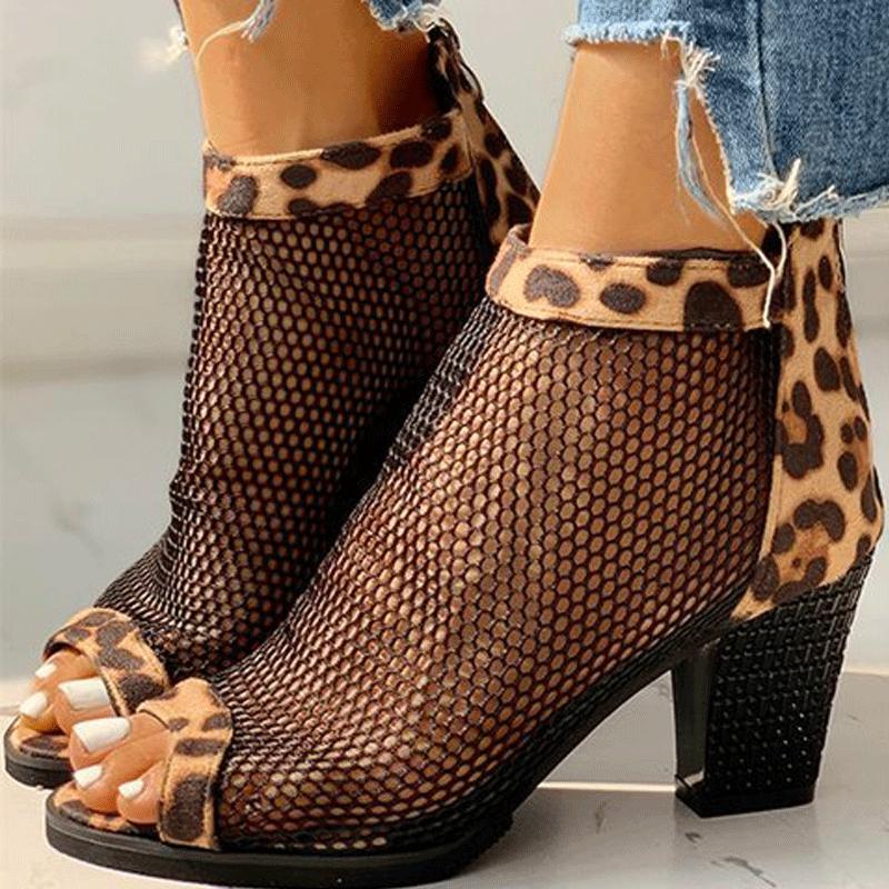 Fashion Sandalias De Mujer Summer Exposed Toe High-heeled Romanesque Ladies Ankle Boots Ladies Footwear Platform Fish-billed Boot 2024