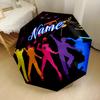 Music Notes Customize Your Name Automatic Folding Umbrella Compact Lightweight For Outdoor Adventurest34