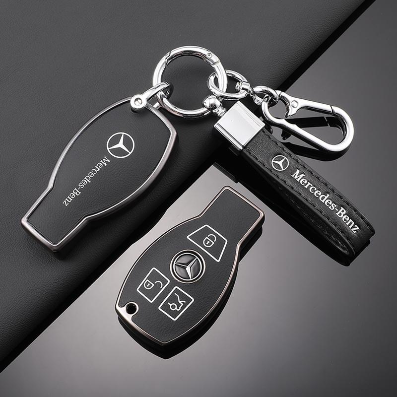 SUG2 TPU Car Key Case Cover Protection Shell Keychain For Mercedes Benz C E S-Class ML GL R SLK W204 W212 W221 W164 2001-2014 Sticker