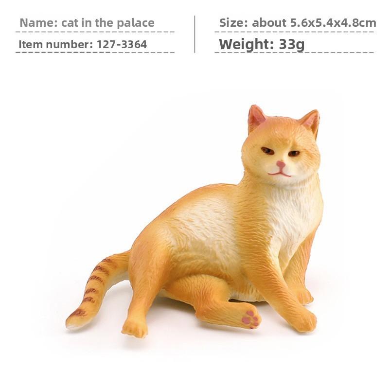 Кошка ПВХ Мультяшная Скульптура с Реалистичной Формой для Домашнего Дисплея Детский Подарок