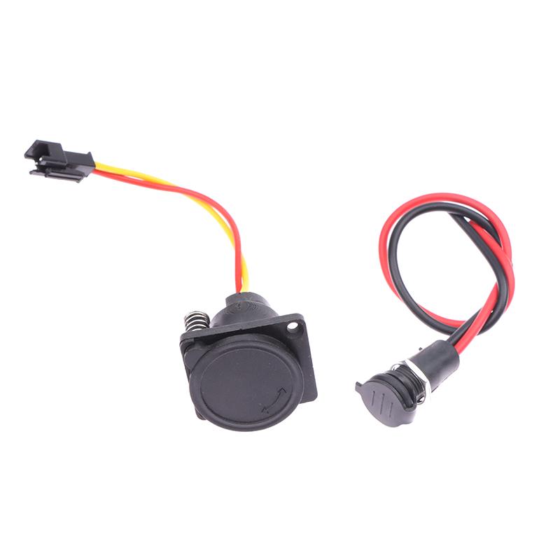 Electric Bicycle Charging Head Lithium Battery Output Line Round Male And Female Base Dc2.1 / 2.5 Charger Plug Socket