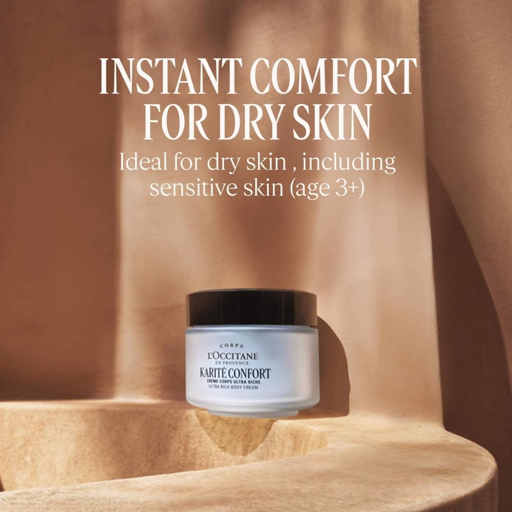 L Occitane Soothing Karit  Confort Shea Butter uLtra Rich Body Cream 6.9 Oz 200 mL