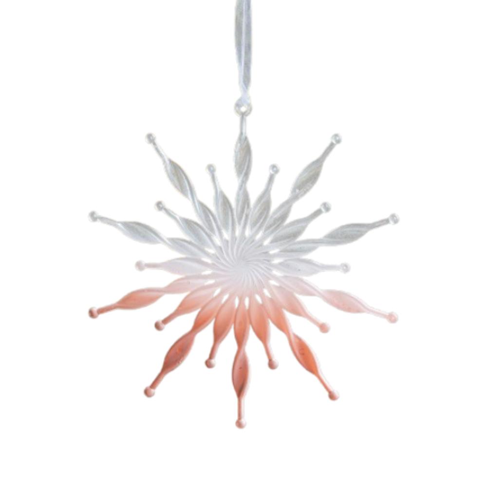 2pcs Pink Transparent Xmas Tree Hanging Ornaments Merry Christmas Decor Home Desktop Decoration