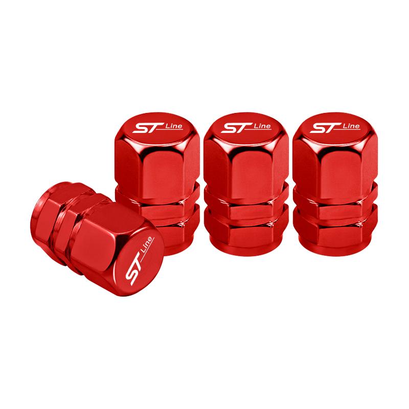 AJF1 4pcs/set Car Wheel Tire Valve Caps Tyre Stem Covers Accessories For Ford STline Focus Fiesta Mondeo Explorer Transit Ranger MK2