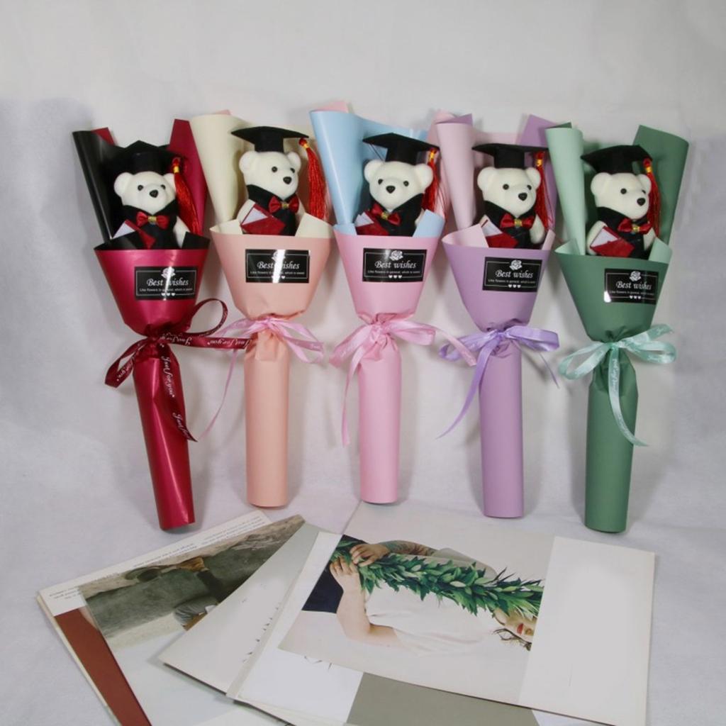 Graduation Bear Bouquets for Graduates Student Teacher Cartoon Doctor Bear Bouquets for Graduation Back to School Day