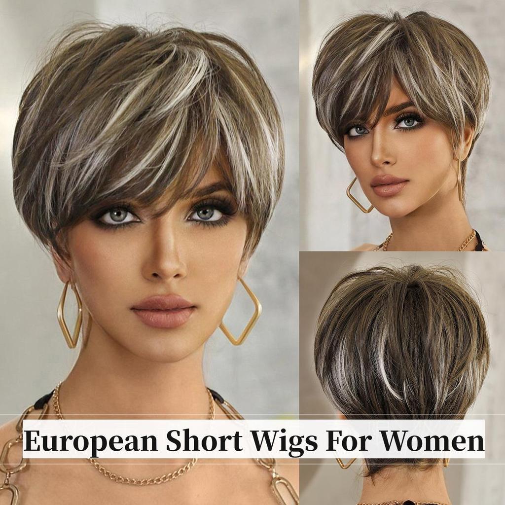 European and American Short Wig Women's Fashion Straight Wig