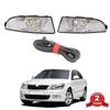 Светодиодные автомобильные фары для Skoda Octavia A5 A6 2009 2010 2011 2012 2013 Передняя светодиодная противотуманная фара с лампами / проводкой автомобильные аксессуары