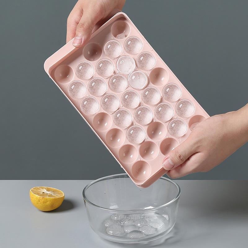 Round Ball Ice Grid Plastic Ice Cube Mould Refrigerator Ice Hockey Mould Ice Box Round Ice Mould Ice Box