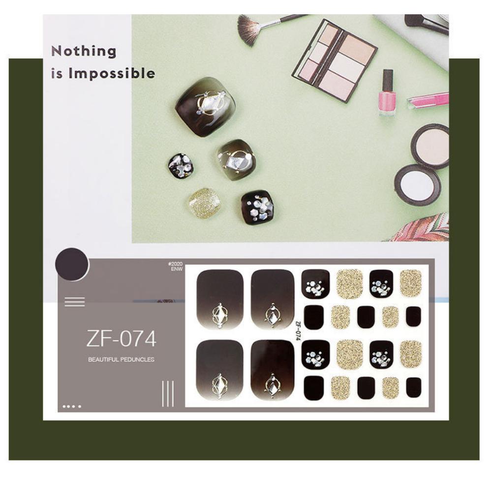 Наклейка для ногтей на ногах трехмерная 3D имитация страза наклейка для ногтей на ногах водостойкая наклейка для ногтей на ногах полная наклейка