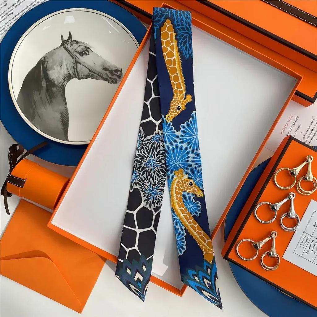 100% Mulberry Silk Ribbon Long Hair Bows Scarf Headscarf Fashion Hair Ties Ribbons Multifunctional Headband Bandana Hair