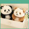 Qizai Fubao He Hua Panda Plush Toy Keychain Cartoon Stuffed Doll Bag Decoration