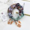 Cotton And Linen Small Square Scarf Silk Scarf Women'S Spring And Autumn New Style Artistic And Versatile Fashionable Temperament Headband Scarf