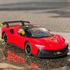 1/24 Ferrari SF90XX SF90 Модель спортивного автомобиля из сплава Литые под давлением Металлические Гоночные Суперкары Модель автомобиля Симуляция Звук Свет Детская игрушка Подарок