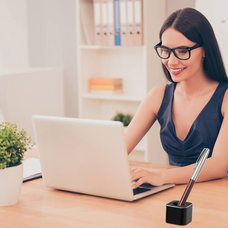 Креативный металлический держатель для ручек, вставка для ручек из алюминиевого сплава с нескользящей подушечкой для бритвы, зубной щетки, настольное хранилище, подарок для бизнеса и офиса