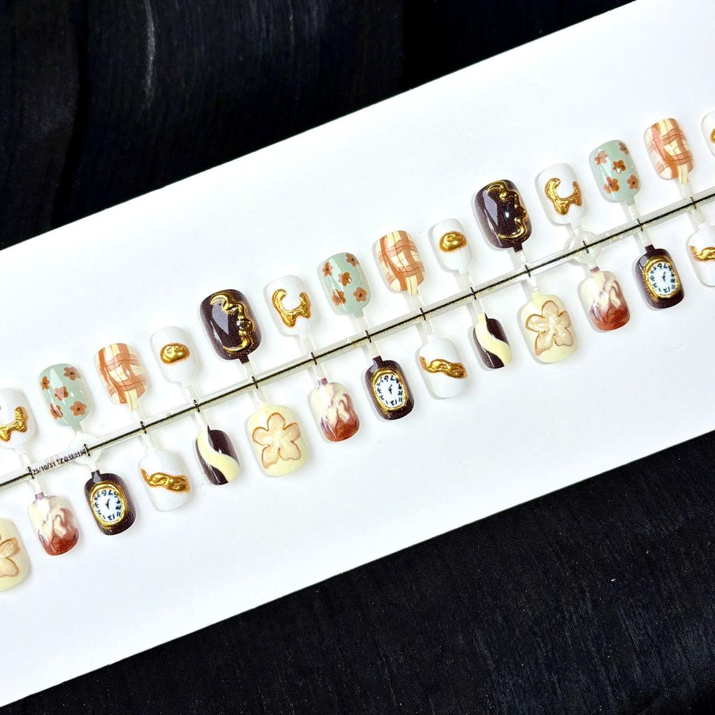 Накладные ногти многоразовые искусственные ногти с дизайном многоразовые накладные ногти пресс-оны глянцевые с полным покрытием акриловые клейкие ногти наклейки для ногтей для женщин