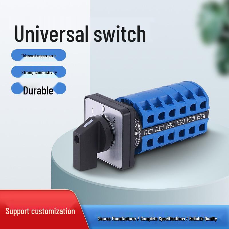 Universal 25A LW26-25 M07/4 Changeover Switch for Star-Delta Start, Stove Adjustment, and Dual-Speed with Four Positions