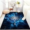 Blue fantasy compass Pattern Carpet for Bedroom Living Room Bedside Sofa Floor Mat Modern Home Decor Area Rug Large Size