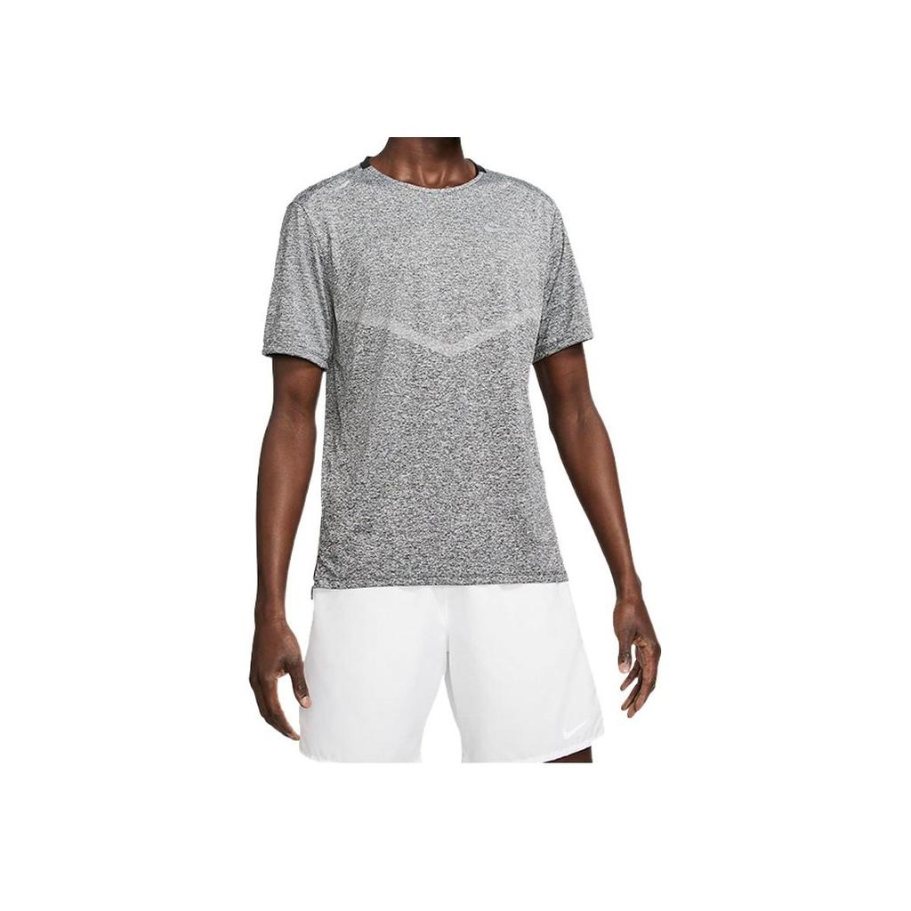 Nike Футболка с коротким рукавом и круглым вырезом Dri-Fit Rise 365 Breathable Print, мужская, серая CZ9185-011