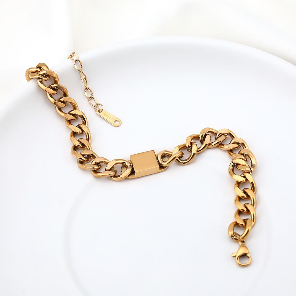 Роскошные женские браслеты из нержавеющей стали в стиле панк золотого цвета, женские высококачественные вечерние украшения, подарок на день рождения, аксессуары