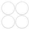 4Pcs 16 Inch Wheel Rim Protector Ring Anti Scratch Self Adhesive Wheel Rim Guard Trim Ring for Flat Rim Edge Car White