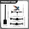 Metal Horse Weathervane Animal Wind Vane Retro Design Decorative Weather Iron Art Ornament for