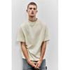 Футболка свободного кроя HM, светло-бежевая