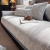 Chenille Light Luxury Sofa Cover Four Seasons Universal Sofa Pad Solid Color Striped Sofa Mat Living Room Non-Slip Couch Cushion