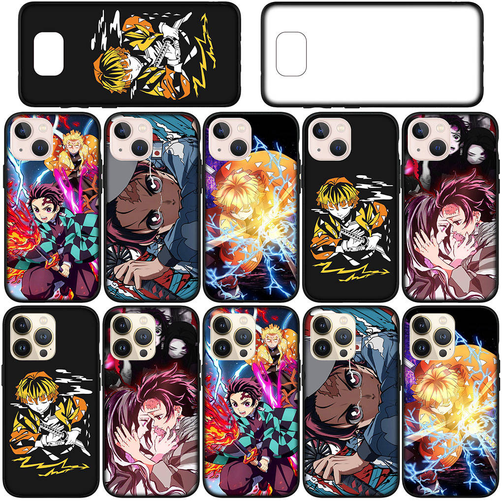 Для iPhone 16 15 Xiaomi Redmi Note 14 13 12 11 Pro Max 16e Samsung Galaxy S25 S24 S23 Moto OPPO Huawei Nezuko Demon Slayer Tanjirou чехол для телефона с рисунком