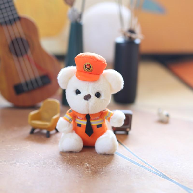 Милый дорожный полицейский медведь подвеска плюшевая игрушка кукла полицейский кролик сумка подвесной брелок кукла
