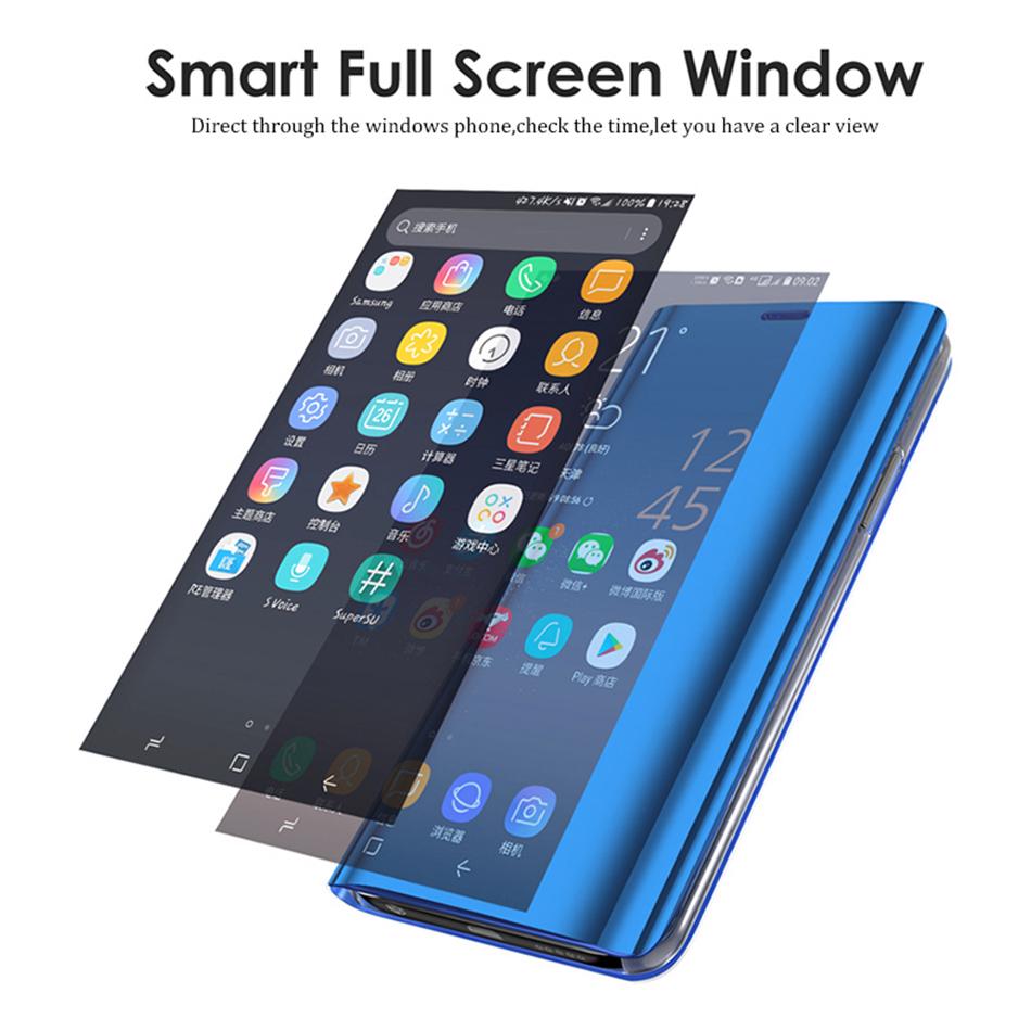 Роскошный умный зеркальный флип-чехол для Xiaomi Redmi Note 11, 10, 9, 9S, 8, 8T, 10S, 11T Pro Max Plus 9A, 9C Mi 9T Lite Poco X3, 5G, чехол