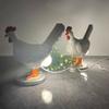 Chicken Egg Lamp Funny Chicken Butt Night Light with Egg Resin LED Hem Lamp for Easter
