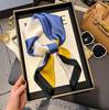 Korean version of the new color matching silk scarf women's versatile decoration multi-functional small square scarf with shirt scarf thin scarf